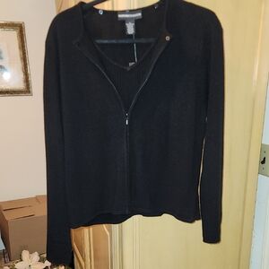 Norton McNaughton Black V-Neck Sweater